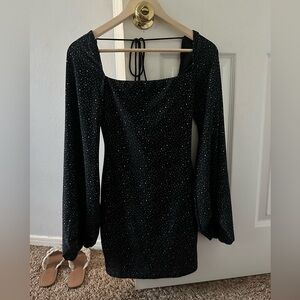 Lucy in the Sky Black disco dress! 🪩